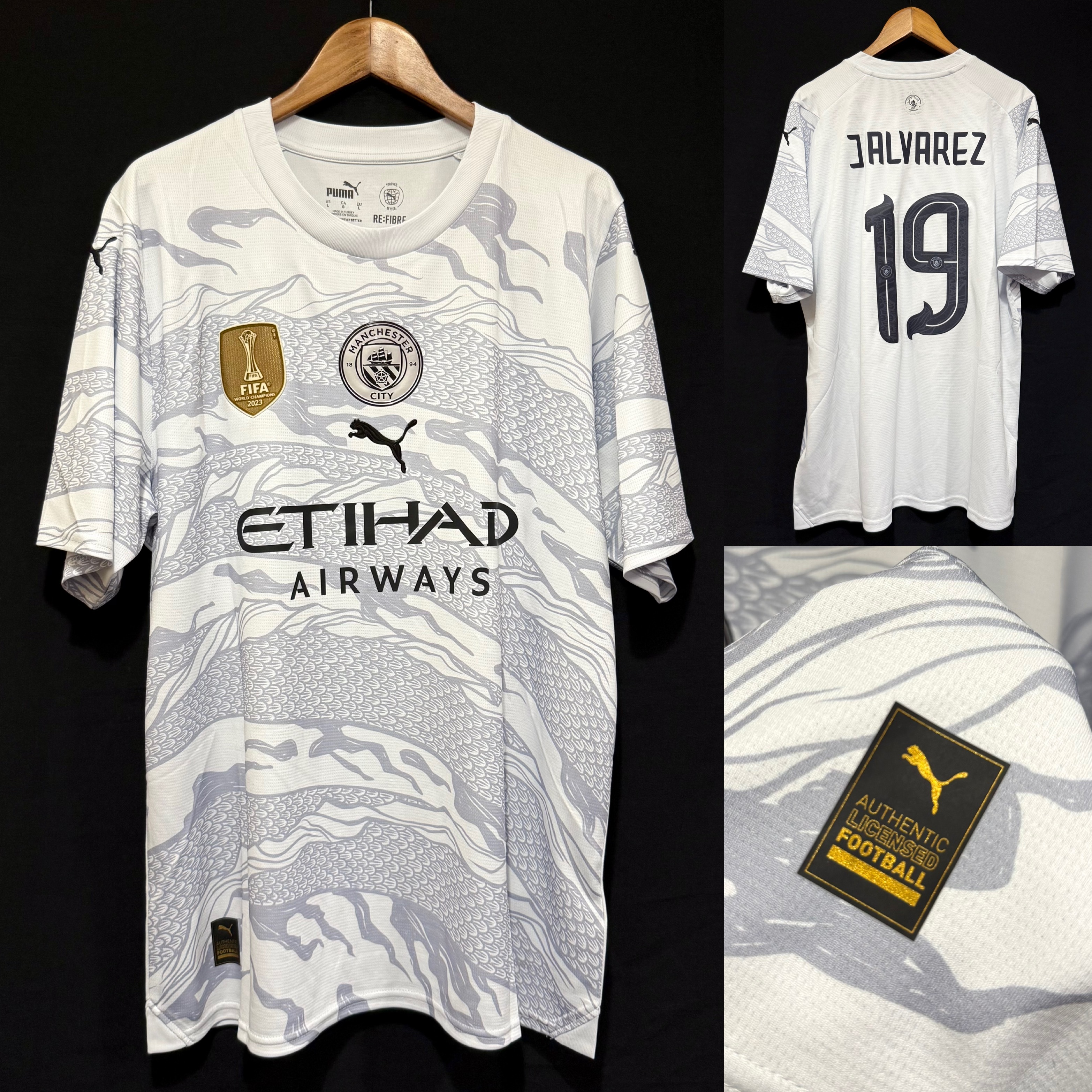 (全新有牌) 曼城 2023-2024 Puma 龍年特別版球衣 #19 J ALVAREZ
