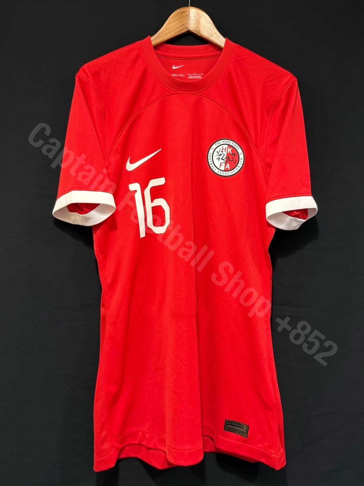 (Match Issue) Hong Kong Football Team 2024 Nike Home Match Issue Shirt #16 hold