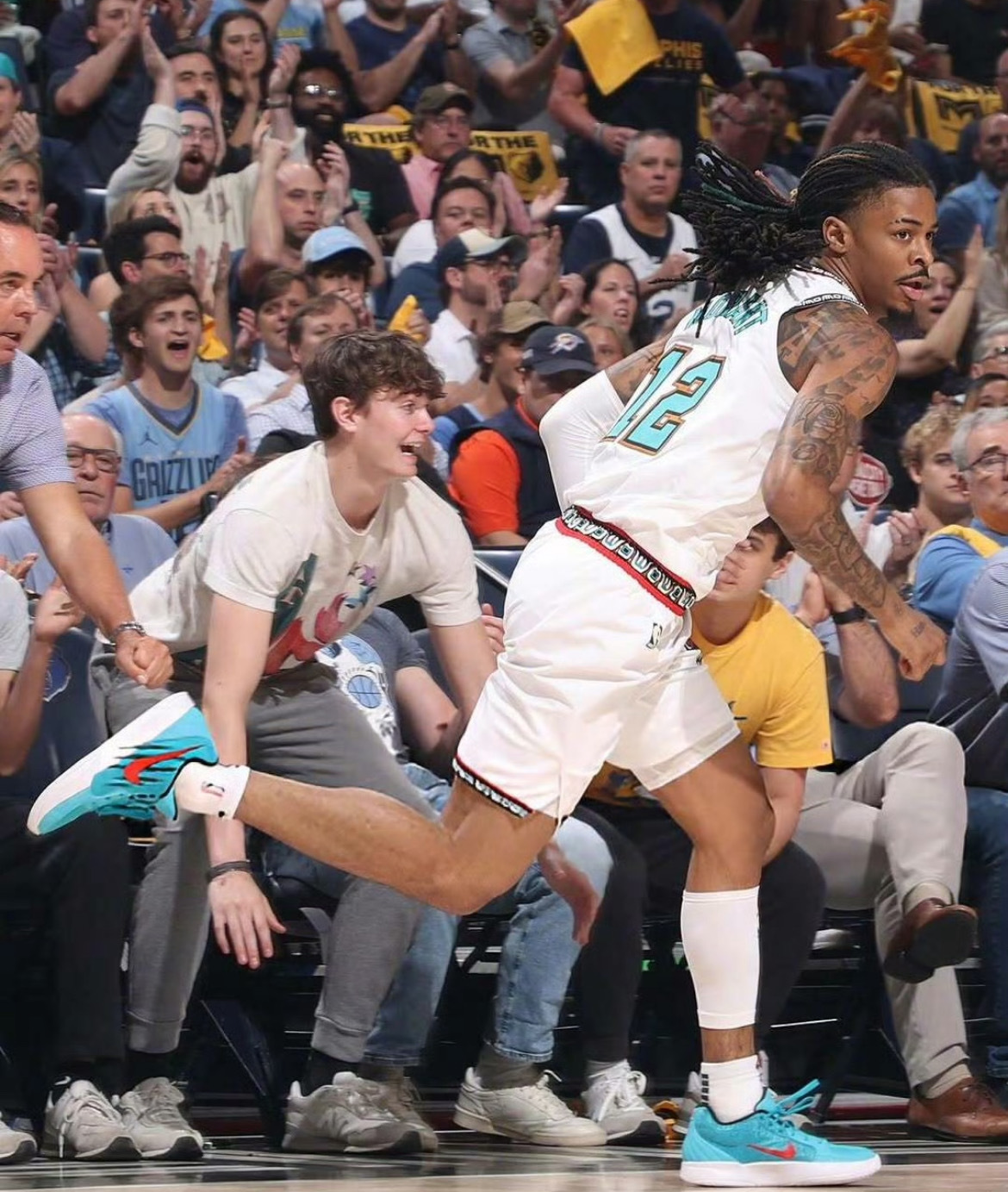 男鞋 NIKE JA 2 SCRATCH EP 藍綠 莫蘭特 灰熊隊 爪痕 網眼 透氣 運動鞋 籃球鞋【HQ1760-400】Ja Morant