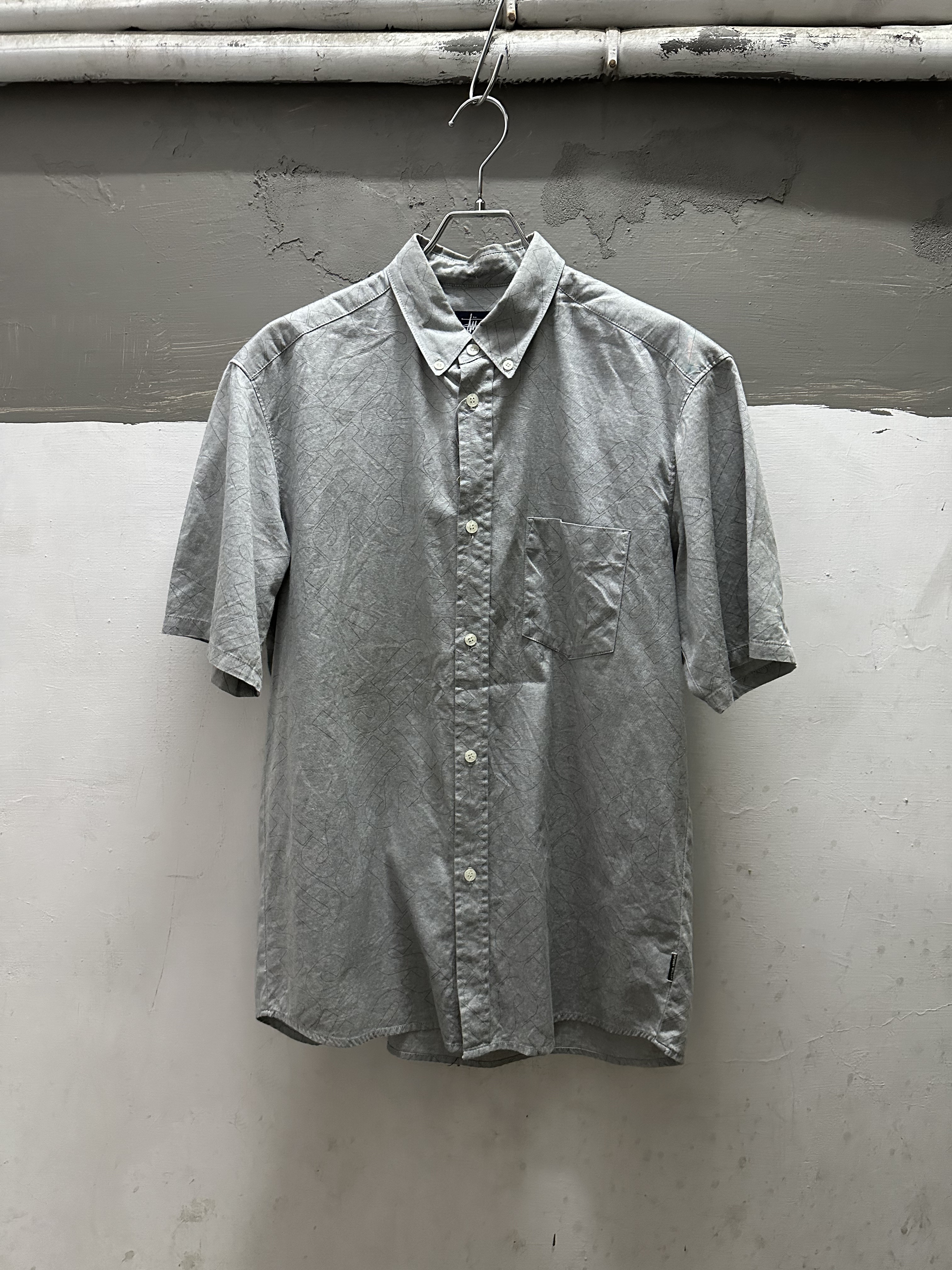 00s STUSSY Cotton S/S Shirt Made in USA