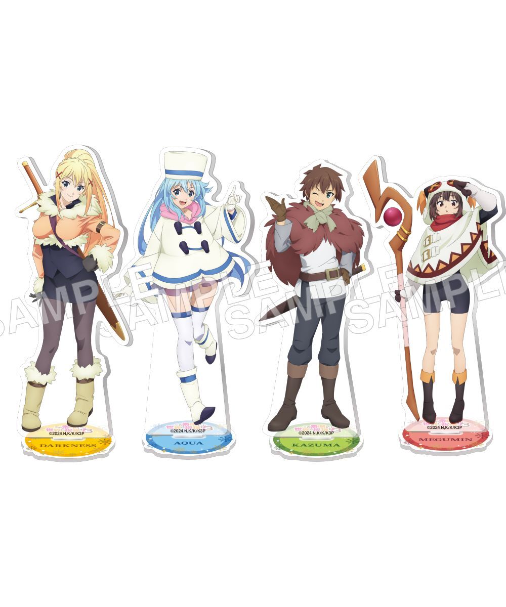 預購-「為美好的世界獻上祝福！第三季」壓克力人形立牌 冬服 ver. 系列 【日本進口精品】