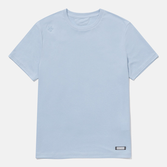 【 DESCENTE｜COOLING DUALIS 短TEE - 淺灰藍 】