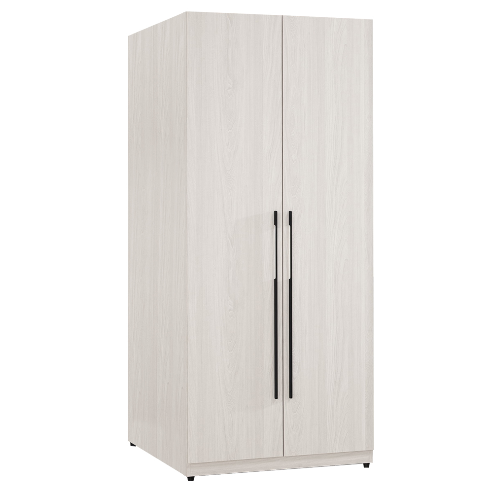 奧菲2.7尺二門衣櫃(單吊桿+單格+抽屜)