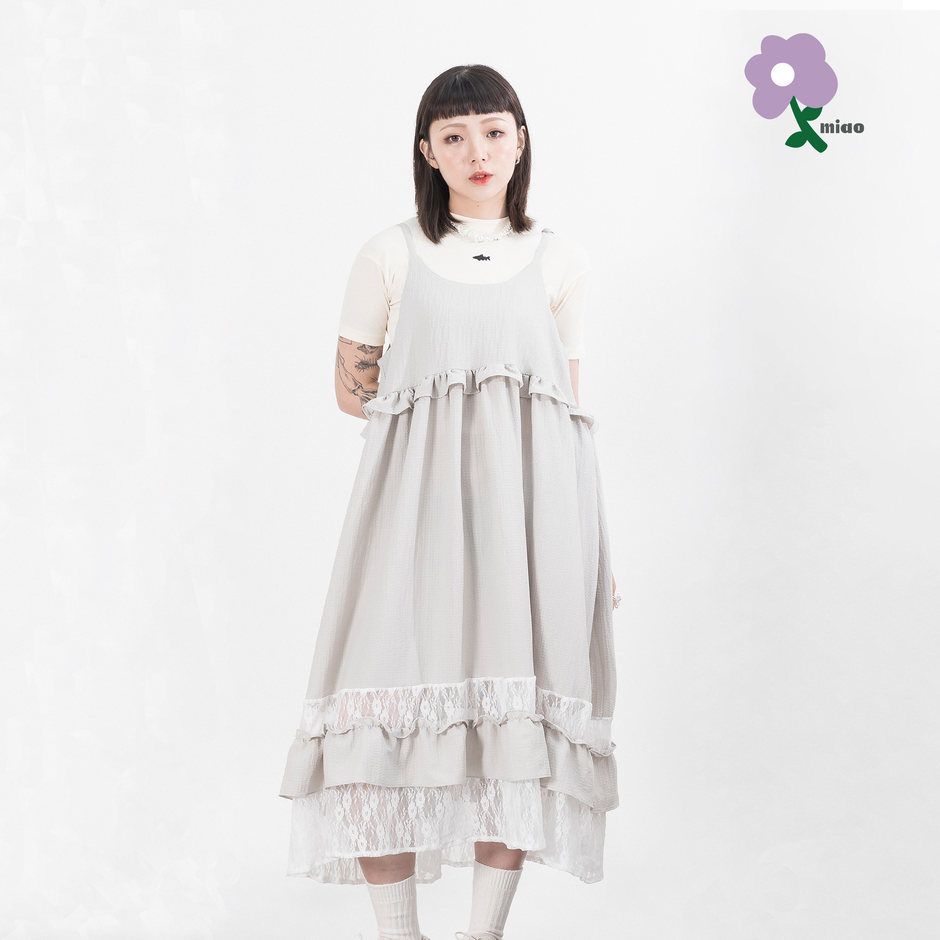 AGILITY MIAO Seersucker Straps Dress 女裝 泡泡紗 連身裙 [M-SK1]