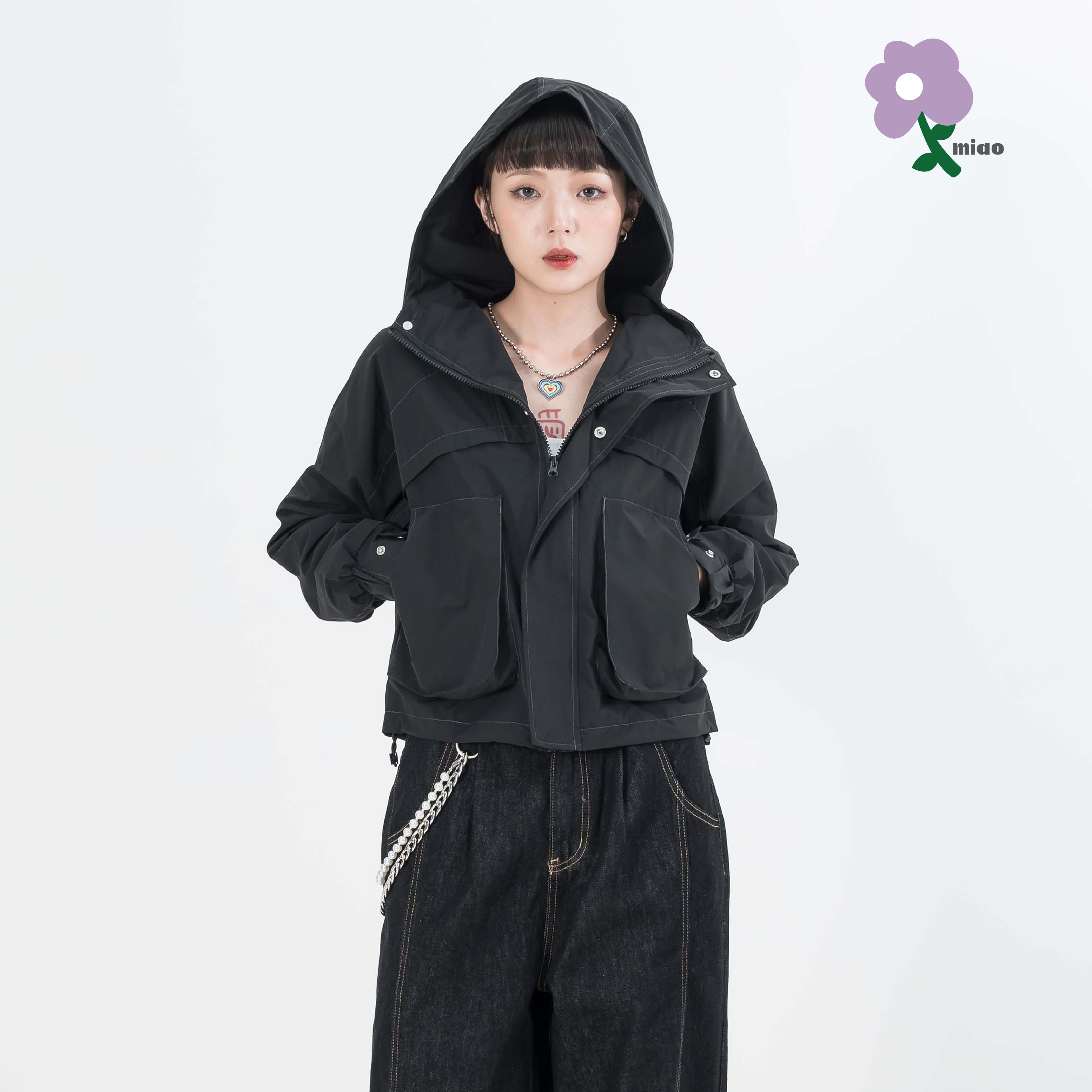 AGILITY MIAO Cropped Multi Pockets Jacket 女裝 短版 多口袋連帽外套 [V06]