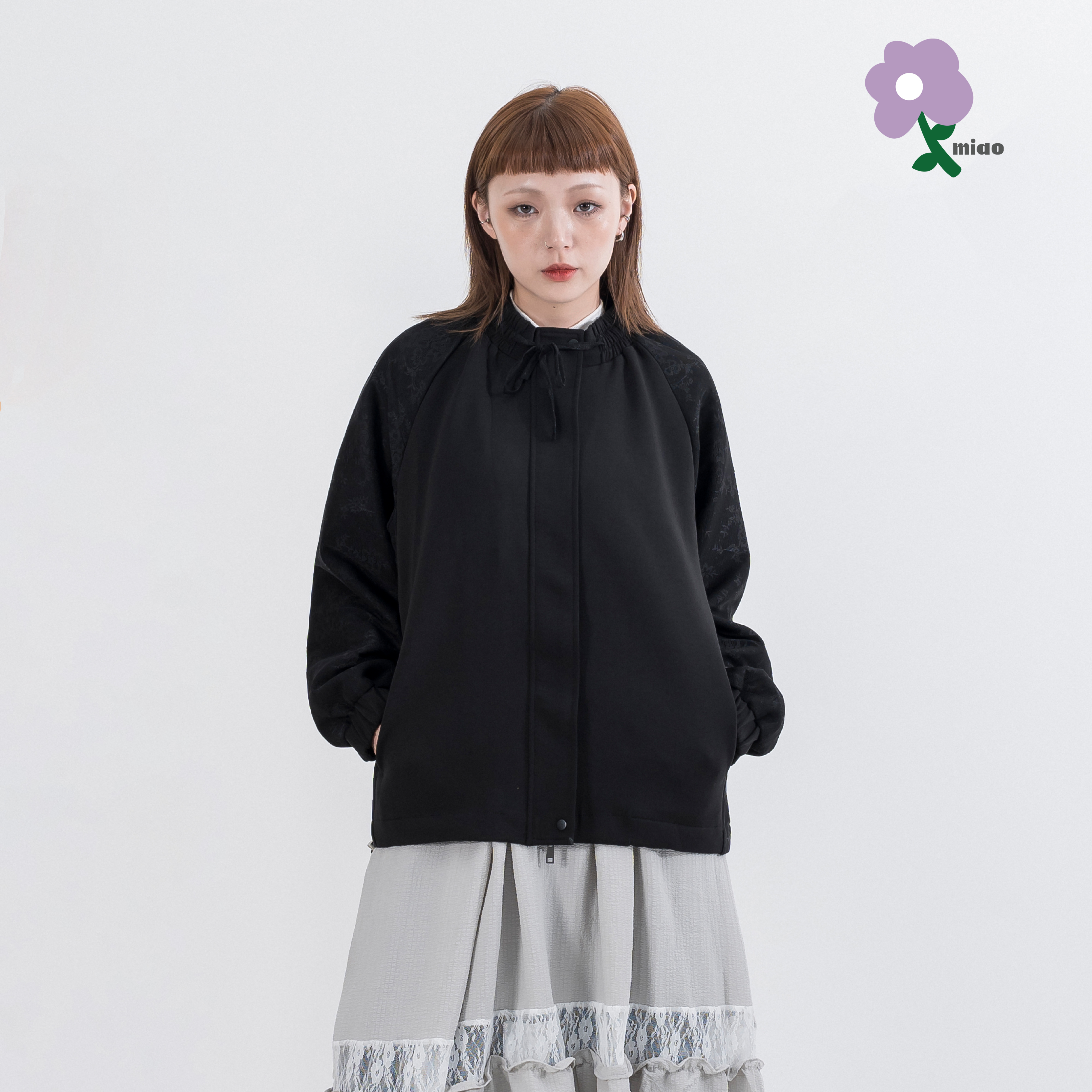 AGILITY MIAO Guipure Lace Military Jacket 女裝 蕾絲 短版 立領外套 [M-HJ8]