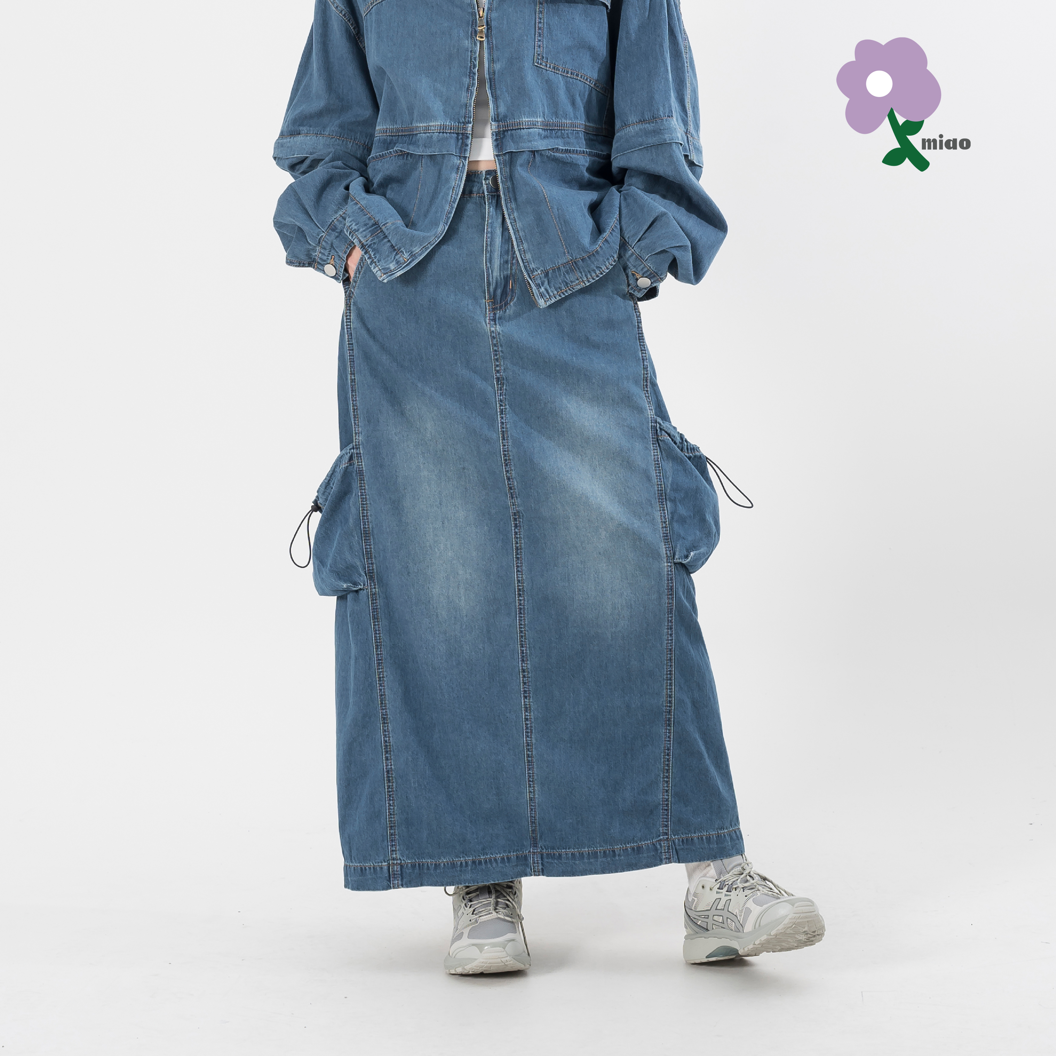 AGILITY MIAO Tencel Denim Skirts 女裝 天絲棉 多口袋牛仔裙 [I-DSK]