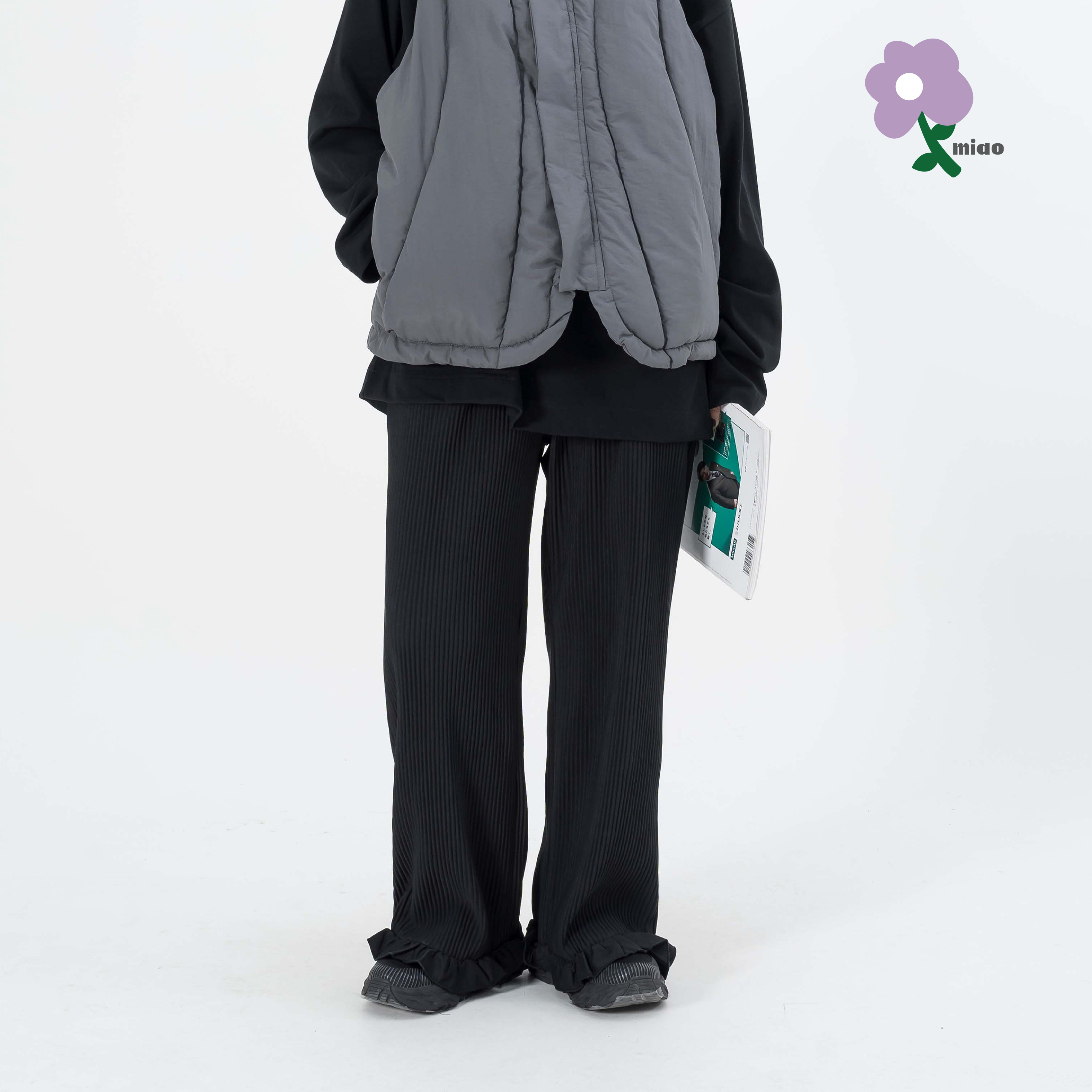 AGILITY MIAO Chiffon Pleated Pants 女裝 壓褶直筒 長褲 [M-AP6]