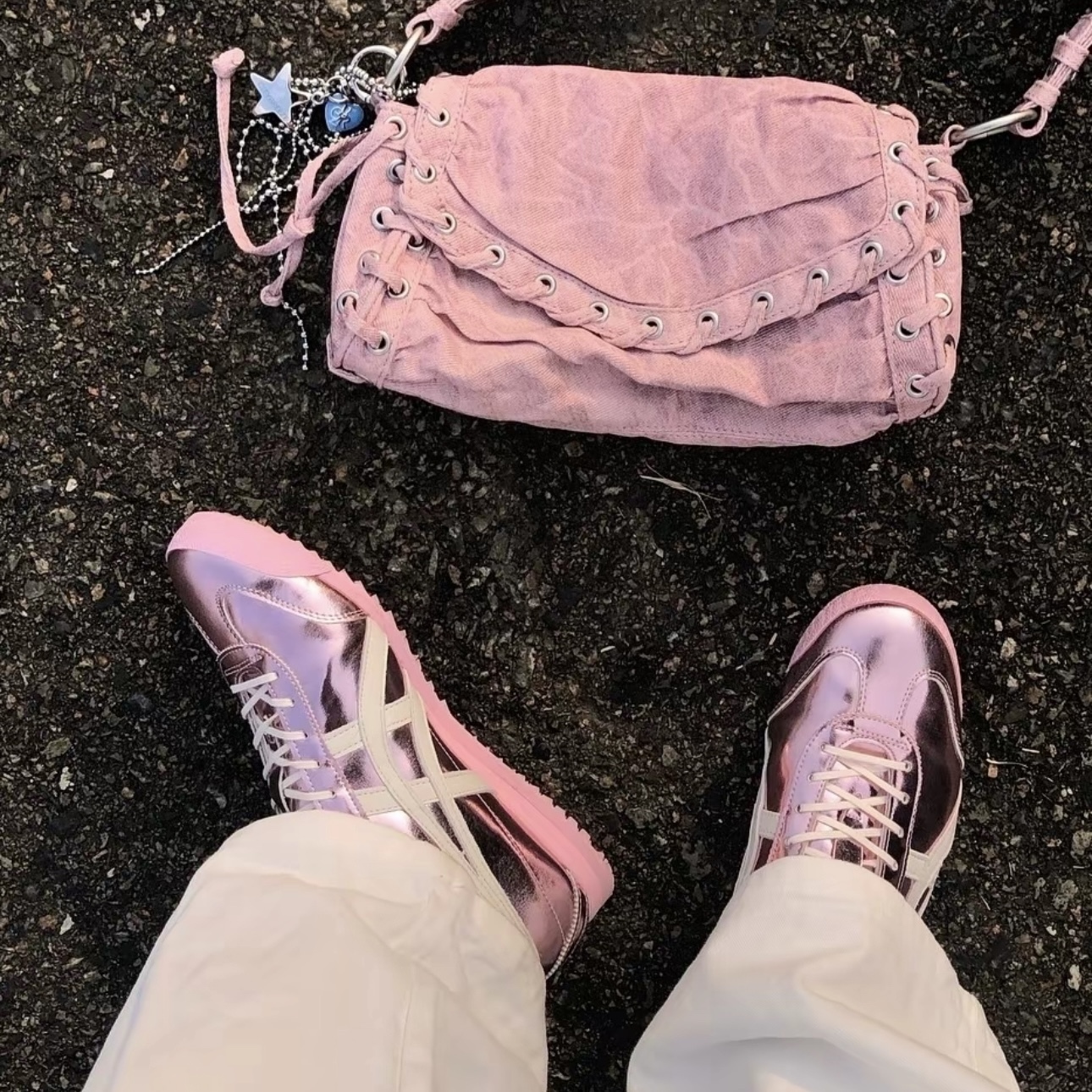 ONITSUKA TIGER MEXICO 66 SD 雷射粉 亮粉 珠光 春夏 女鞋 鬼塚虎 1183C468-700