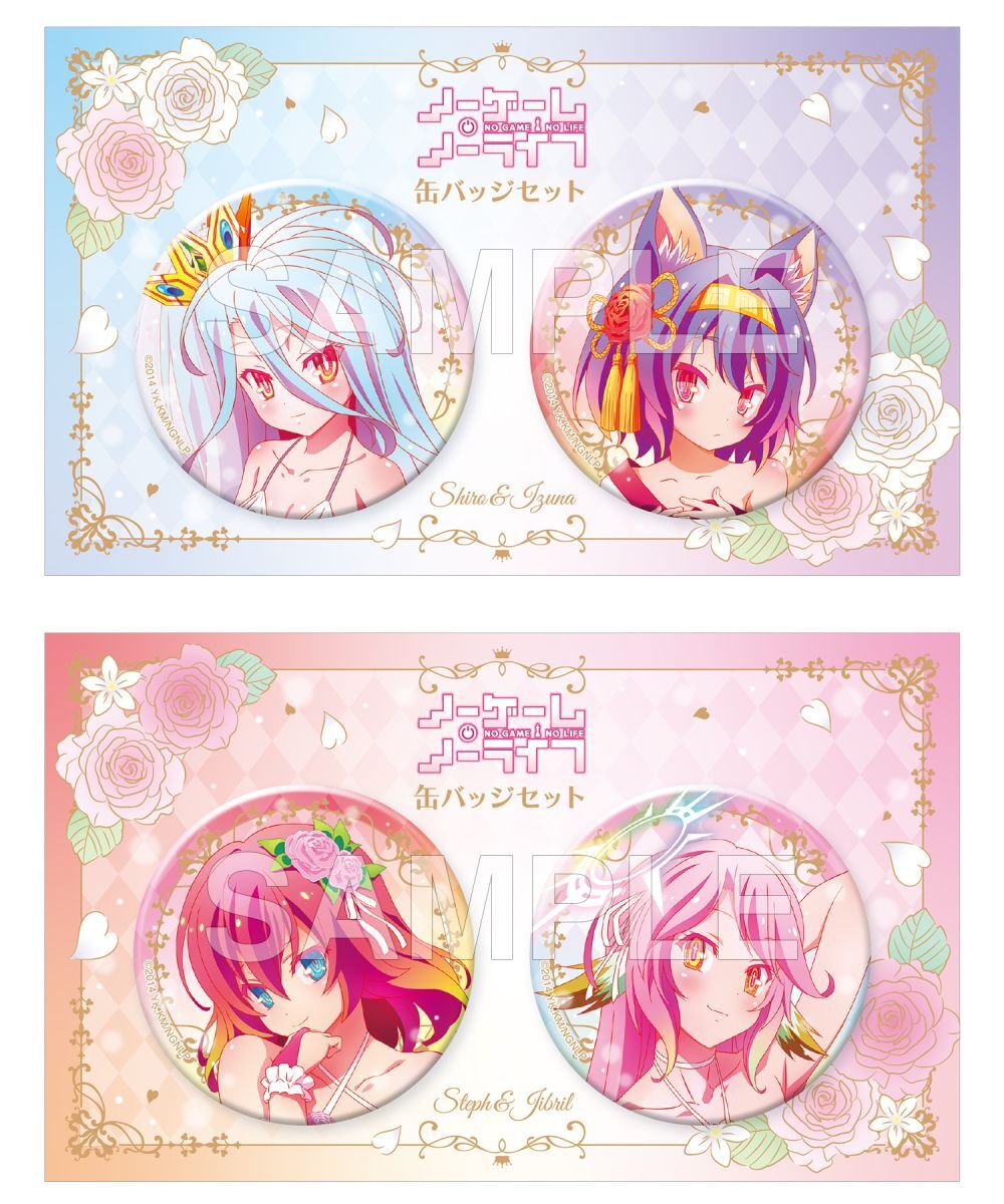 預購-『NO GAME NO LIFE 遊戲人生』 徽章套組 Anime 10th anniversary 系列 【日本進口精品】