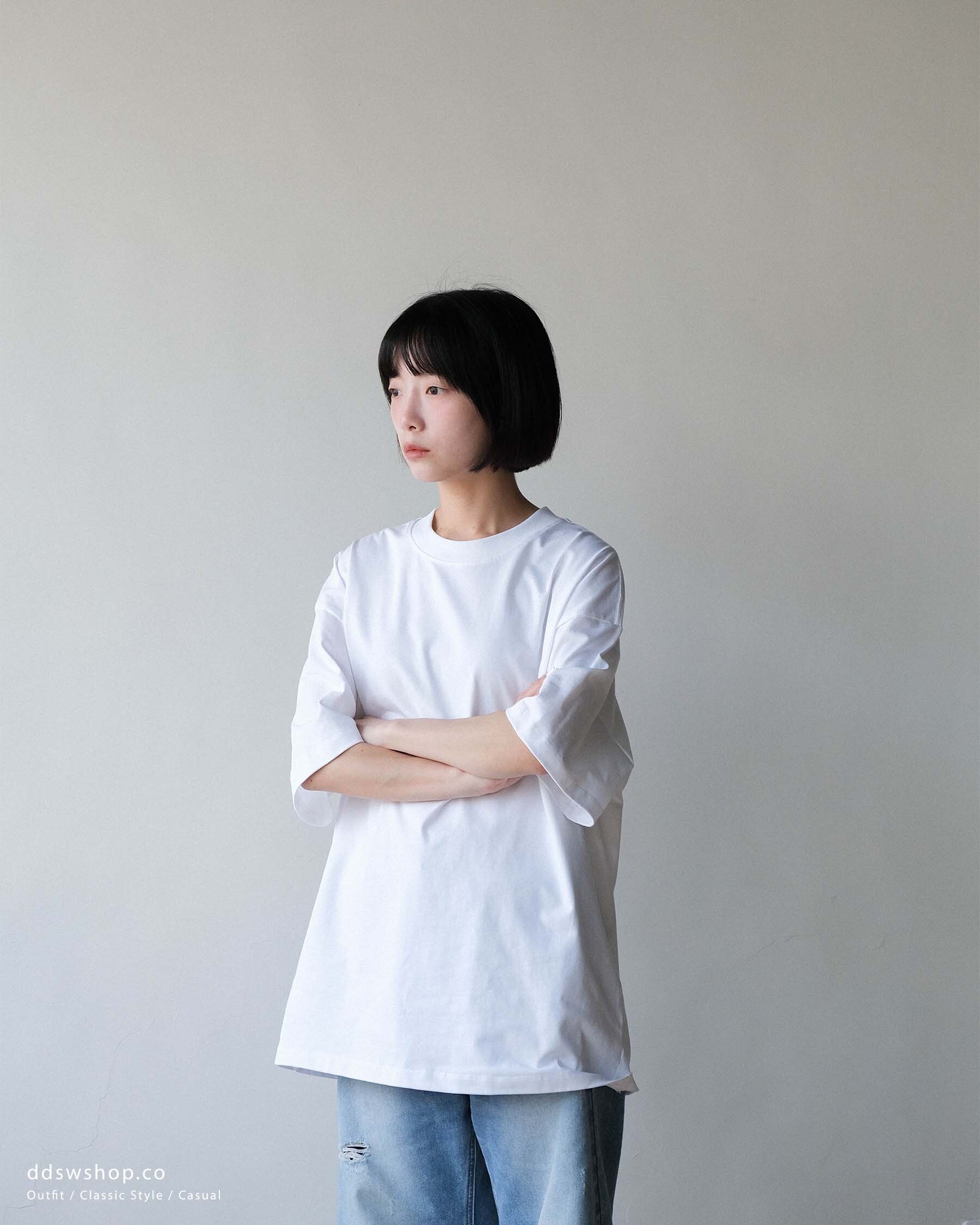 D.CLOSET 雙股 涼感 抗菌 305g 厚磅 素Tee 黑色 白色 ST01