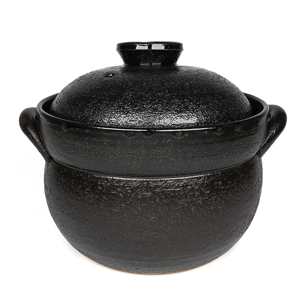 【萬古燒】黑釉 4合炊飯鍋