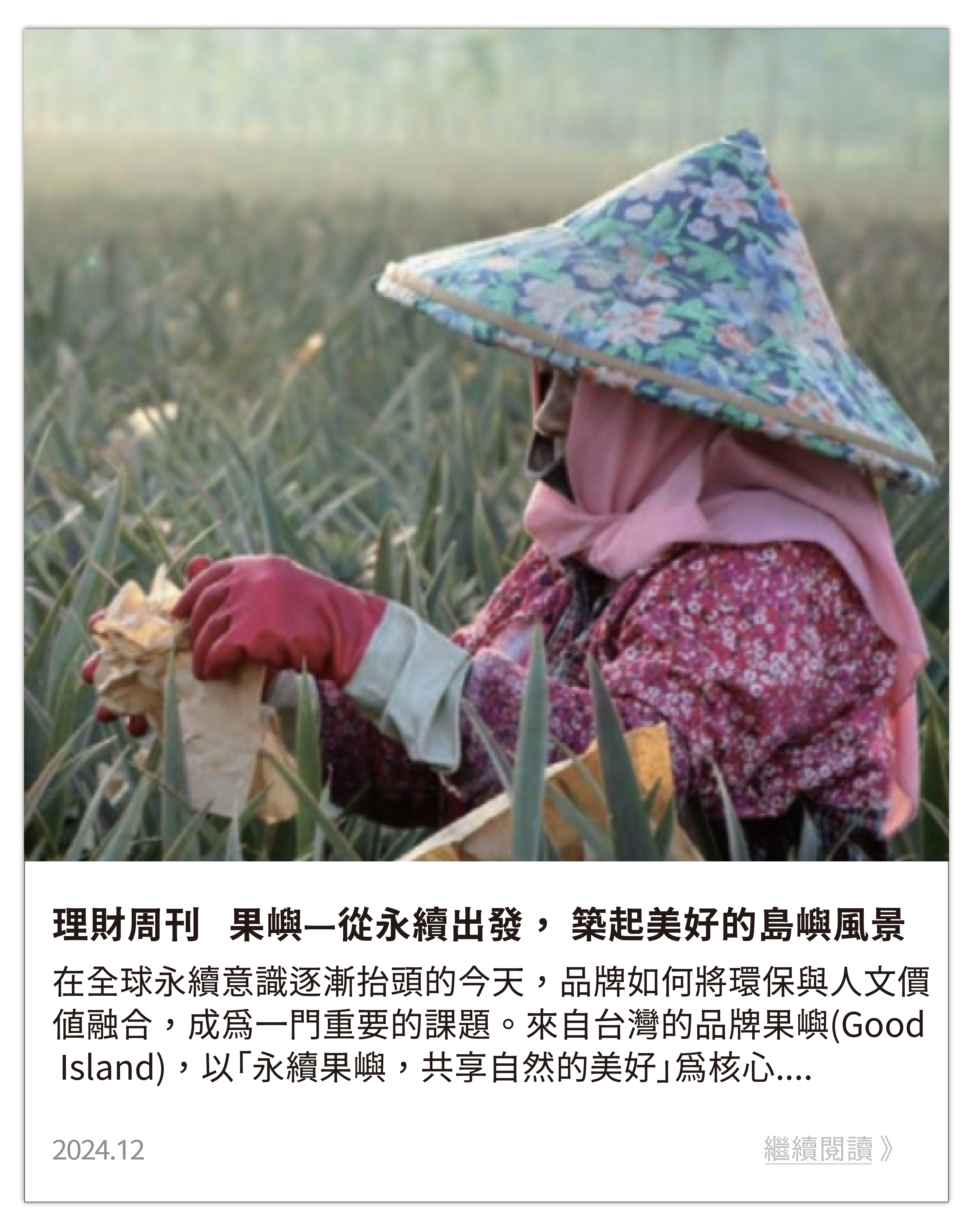 企業巡禮 果嶼—從永續出發， 築起美好的島嶼風景