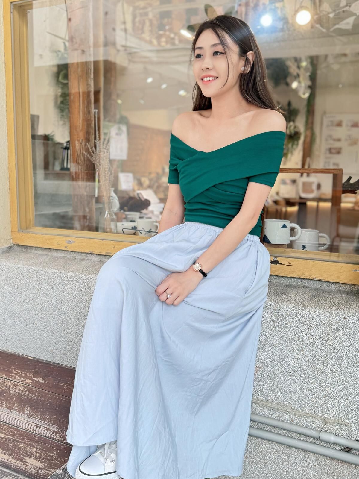 TOP#7206 🤍祖母交差上衣