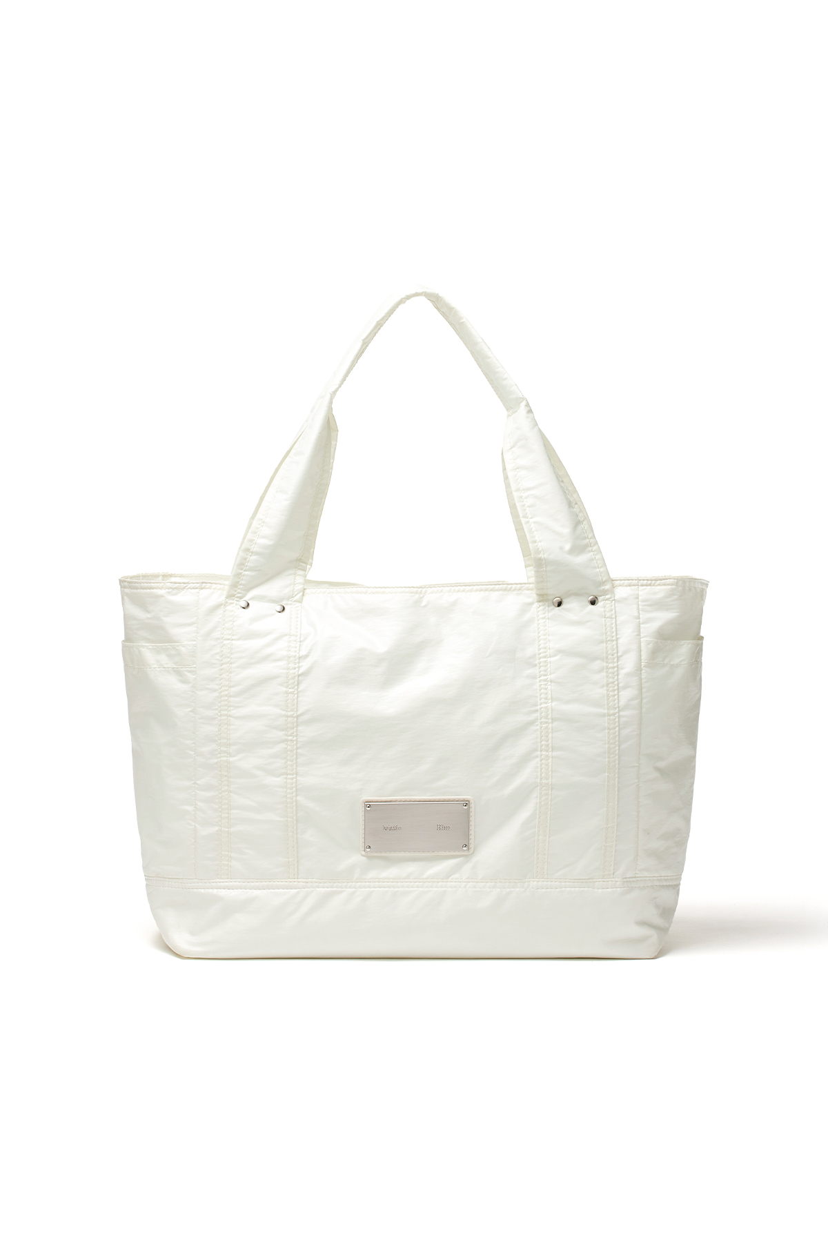 尼龍兩用大容量托特包 象牙白