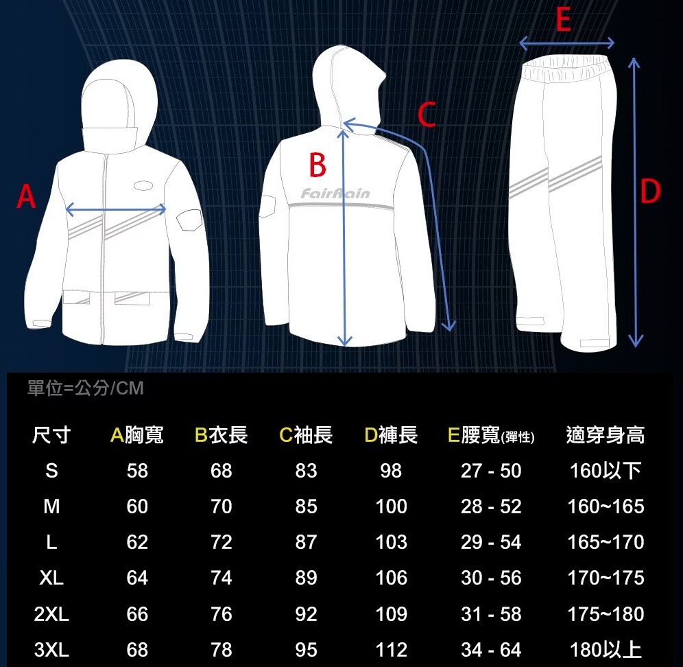 FairRain 飛銳 新幹線第二代 兩件式雨衣