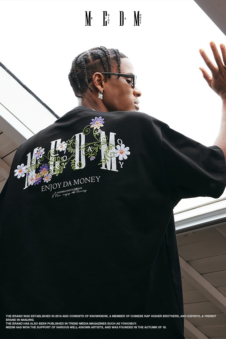 MEDM 花卉刺繡 短袖 T
