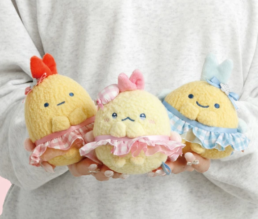 角落生物 2025年5月貨 有夢想的炸物三人組(炸蝦/炸魚/天蝦) 公仔配星形匙扣-