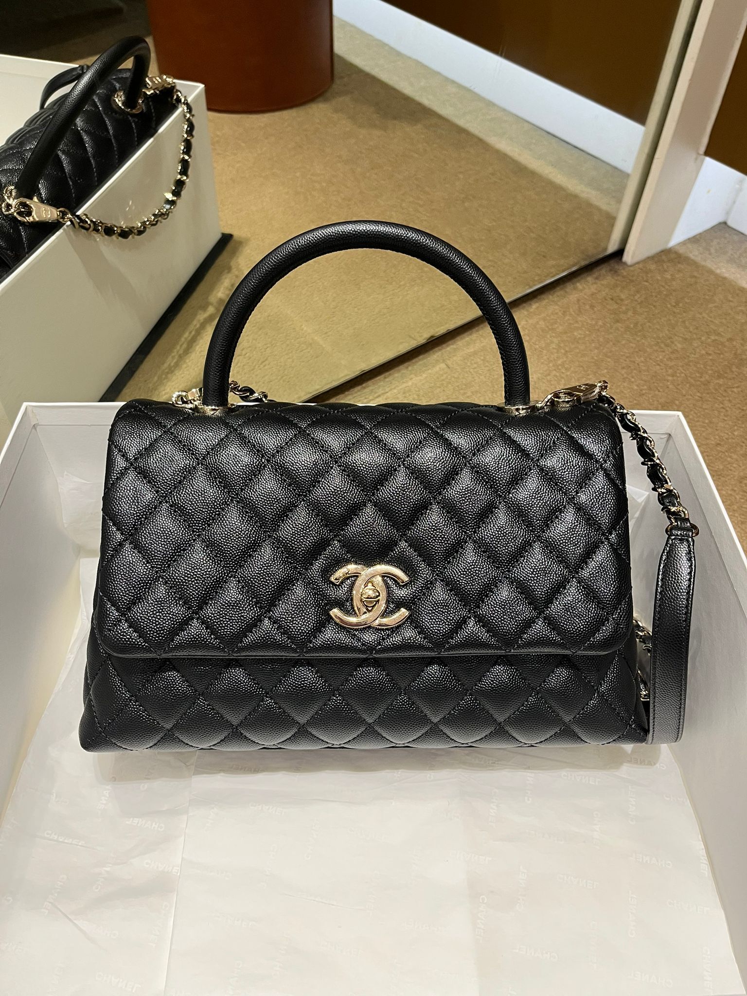 Chanel coco handel 29cm 黑色 （二手 99%new）