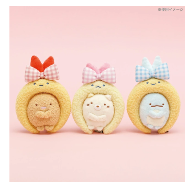 角落生物 2025年5月貨 有夢想的炸物三人組(炸蝦/炸魚/天蝦) 頭箍形掛件-