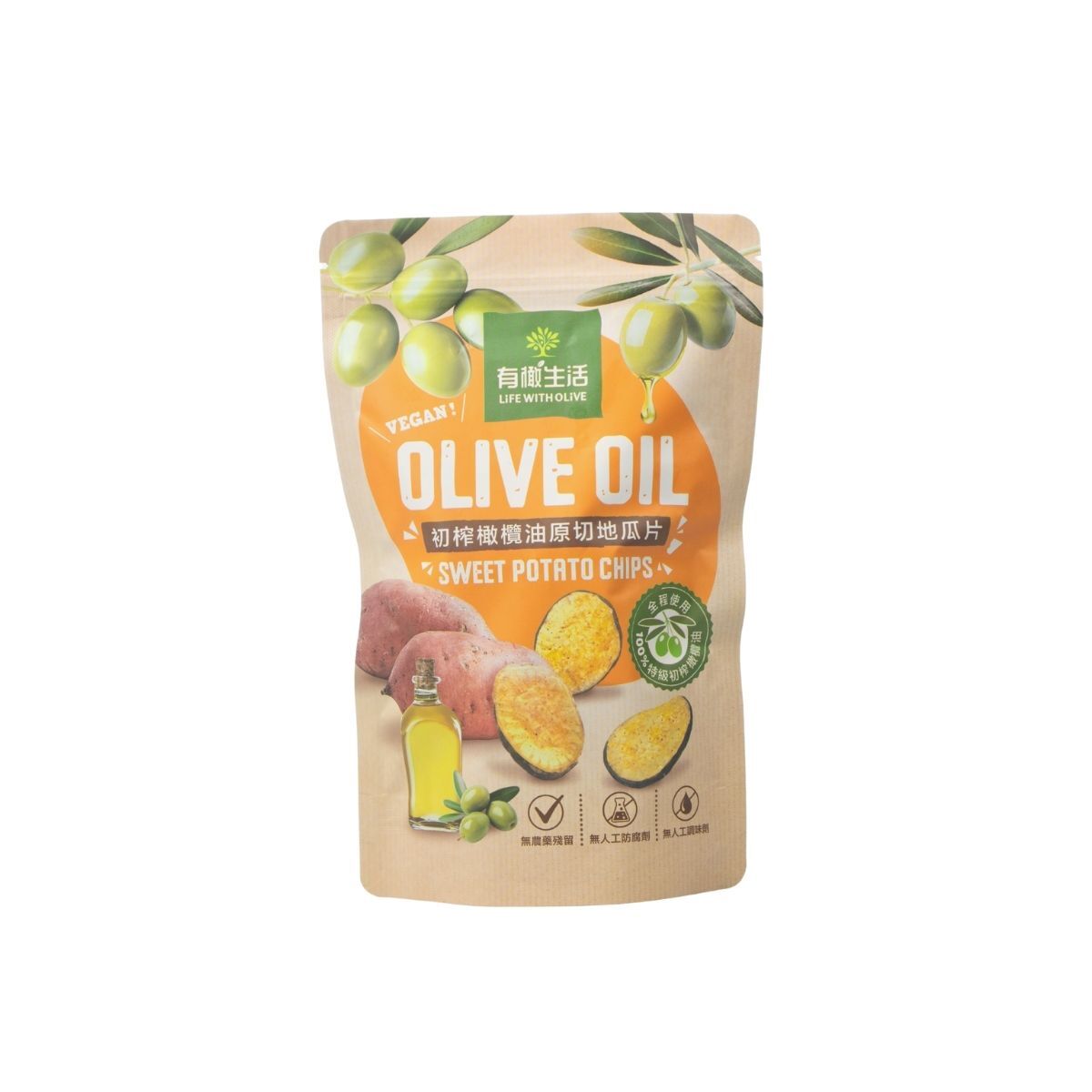 初榨橄欖油原切地瓜片 50g
