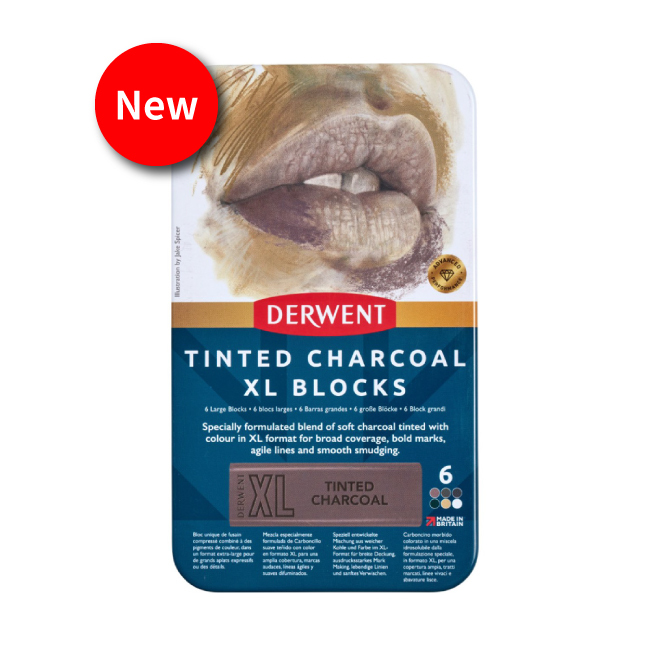 DERWENT德爾文DW2306177水性木炭塊 XL 6色