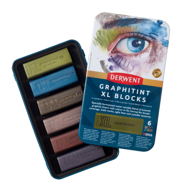 DERWENT德爾文DW2306175水性石墨塊 XL 6色