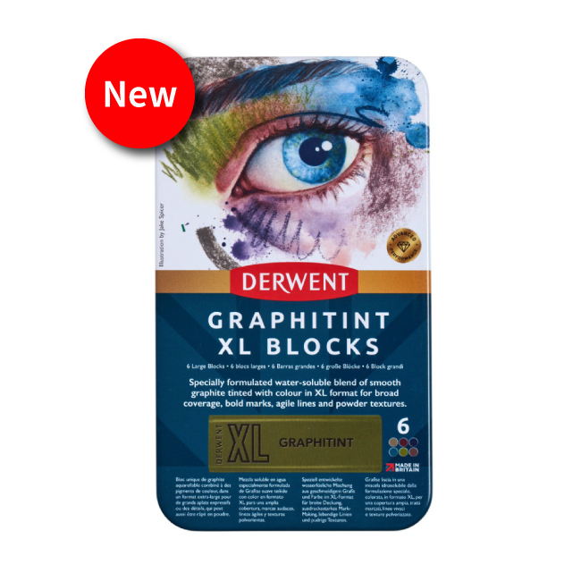 DERWENT德爾文DW2306175水性石墨塊 XL 6色