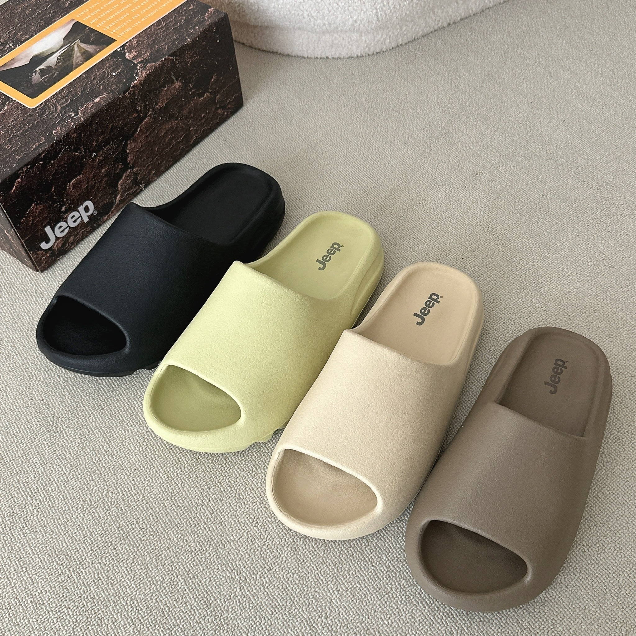 （現貨）JEEP 鋸齒 厚底 防水拖鞋 四色