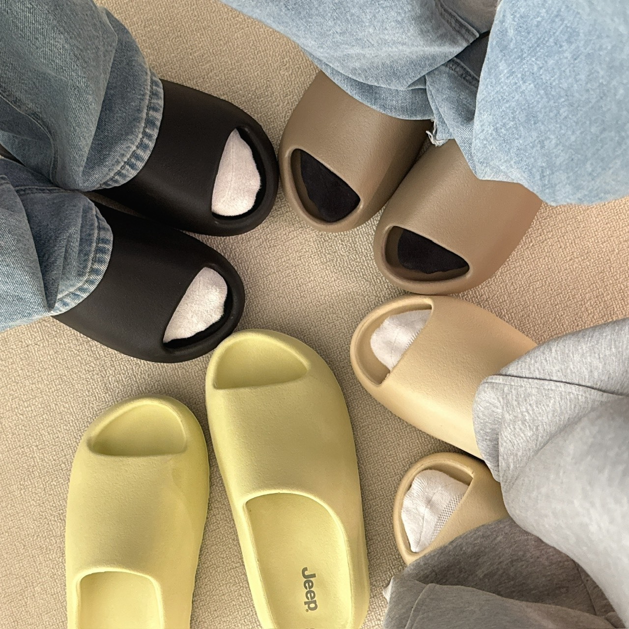 （現貨）JEEP 鋸齒 厚底 防水拖鞋 四色