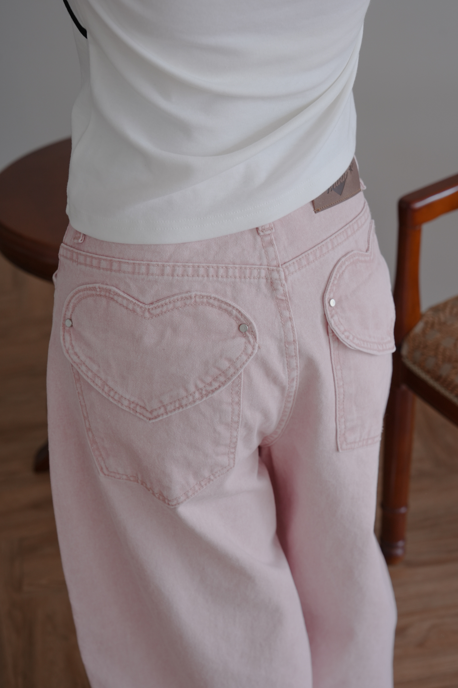 Heart Back Pocket Cute Denim #牛仔褲