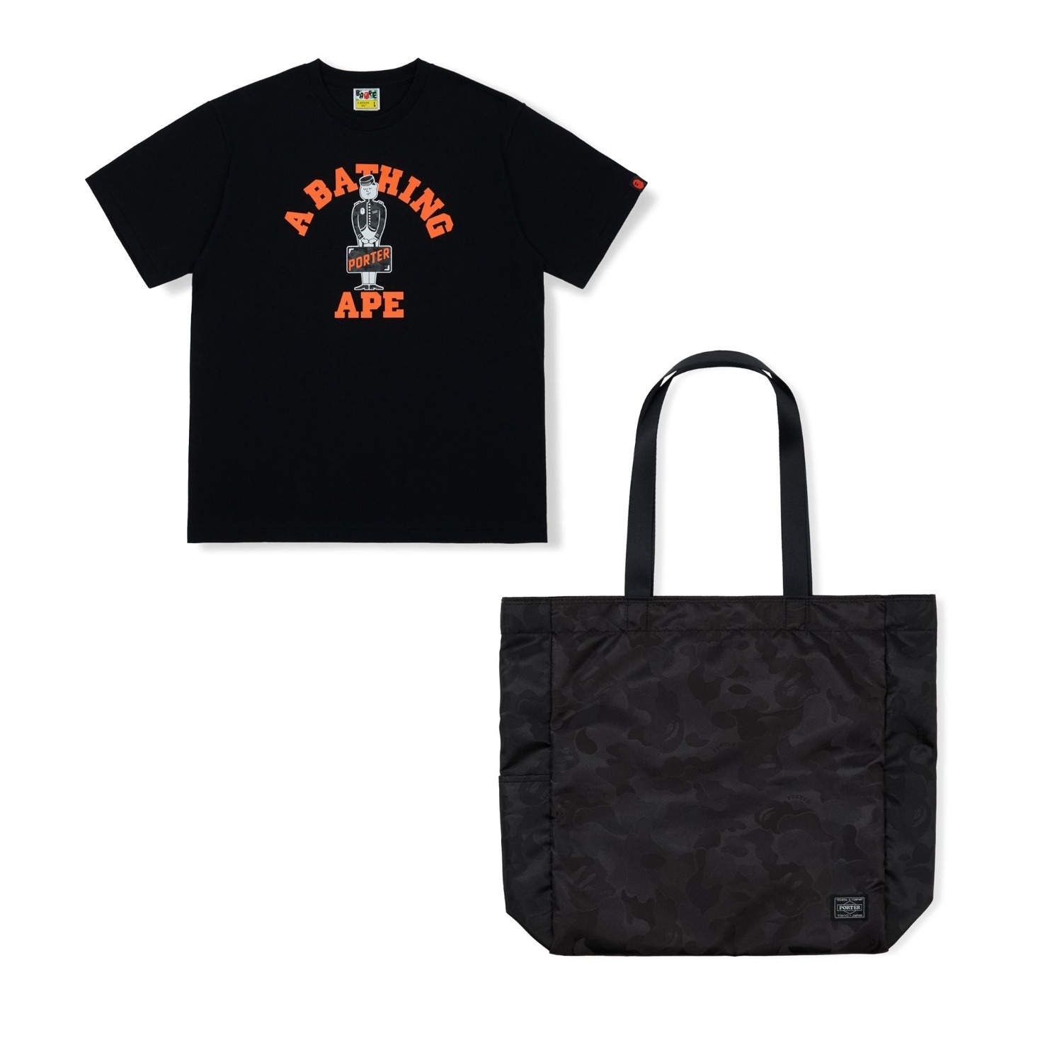 2025SS A BATHING APE BAPE PORTER TANKER TEE & TOTE SET 聯名 托特包 短T 組合包 現貨 94-19009