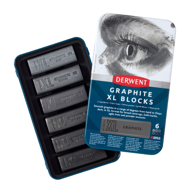 DERWENT德爾文DW2306195水性石墨塊XL 6色(灰階)