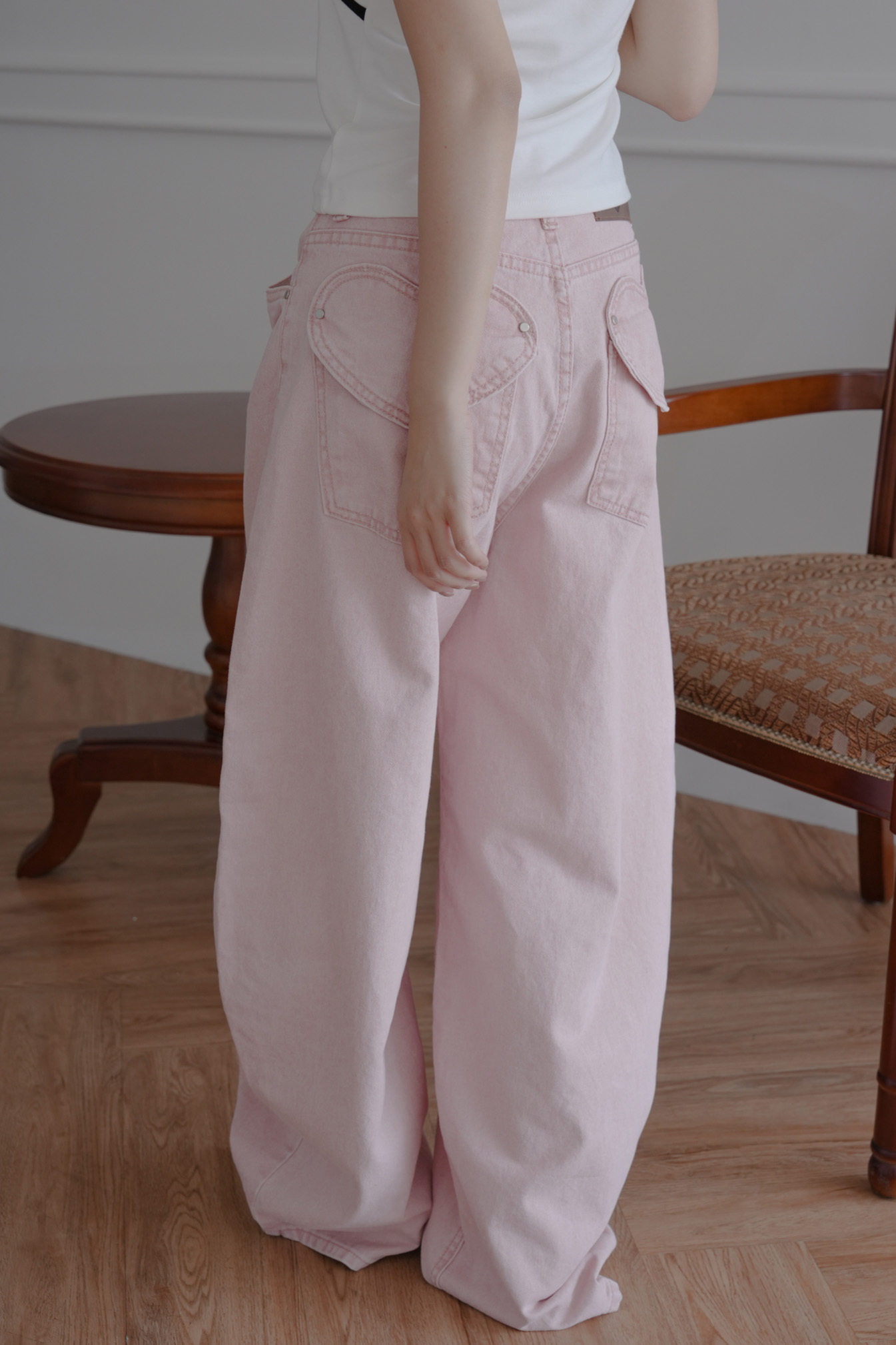 Heart Back Pocket Cute Denim #牛仔褲