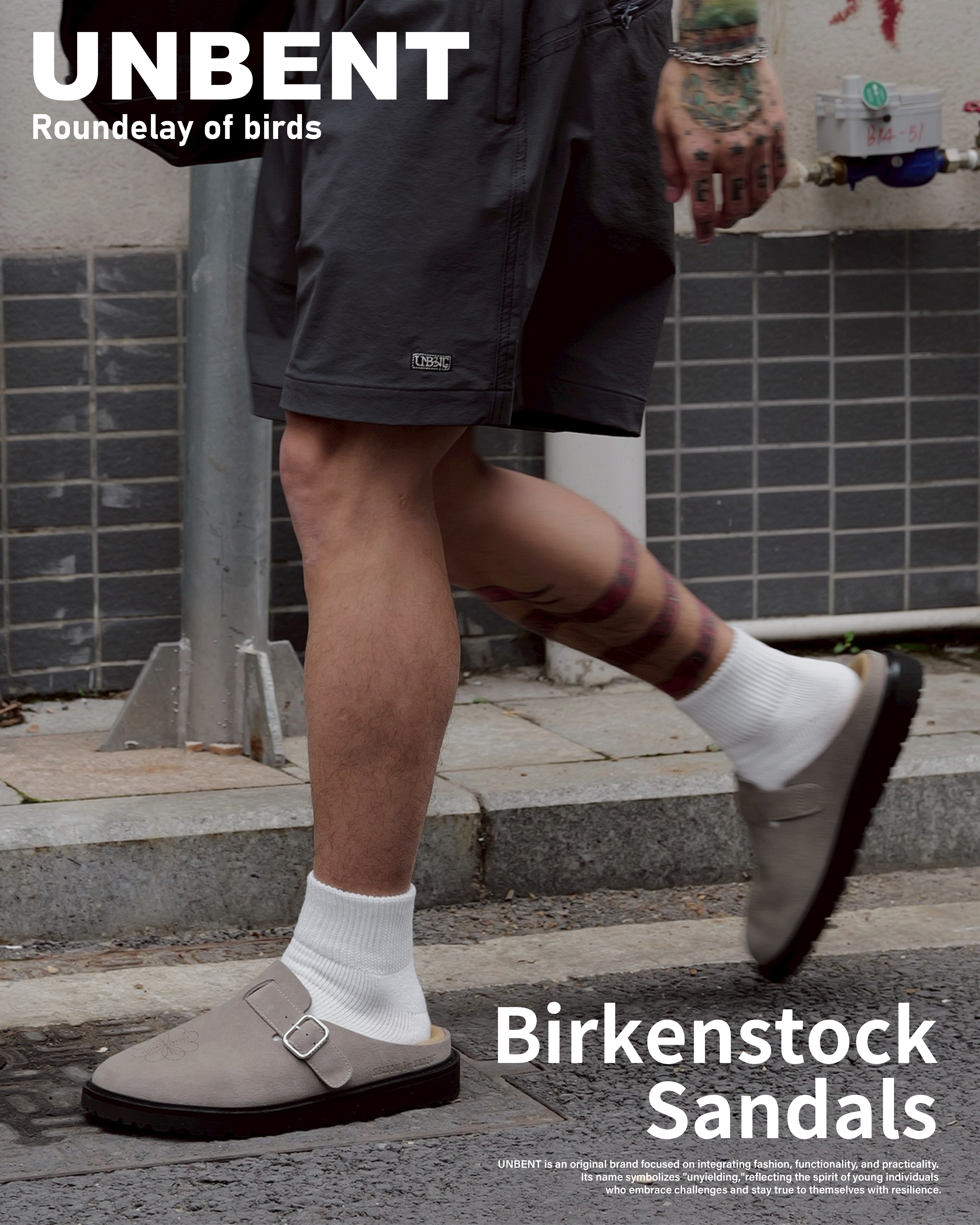 #預購 Shadow by unbent 反絨 牛皮包頭 雕花勃肯拖 三色