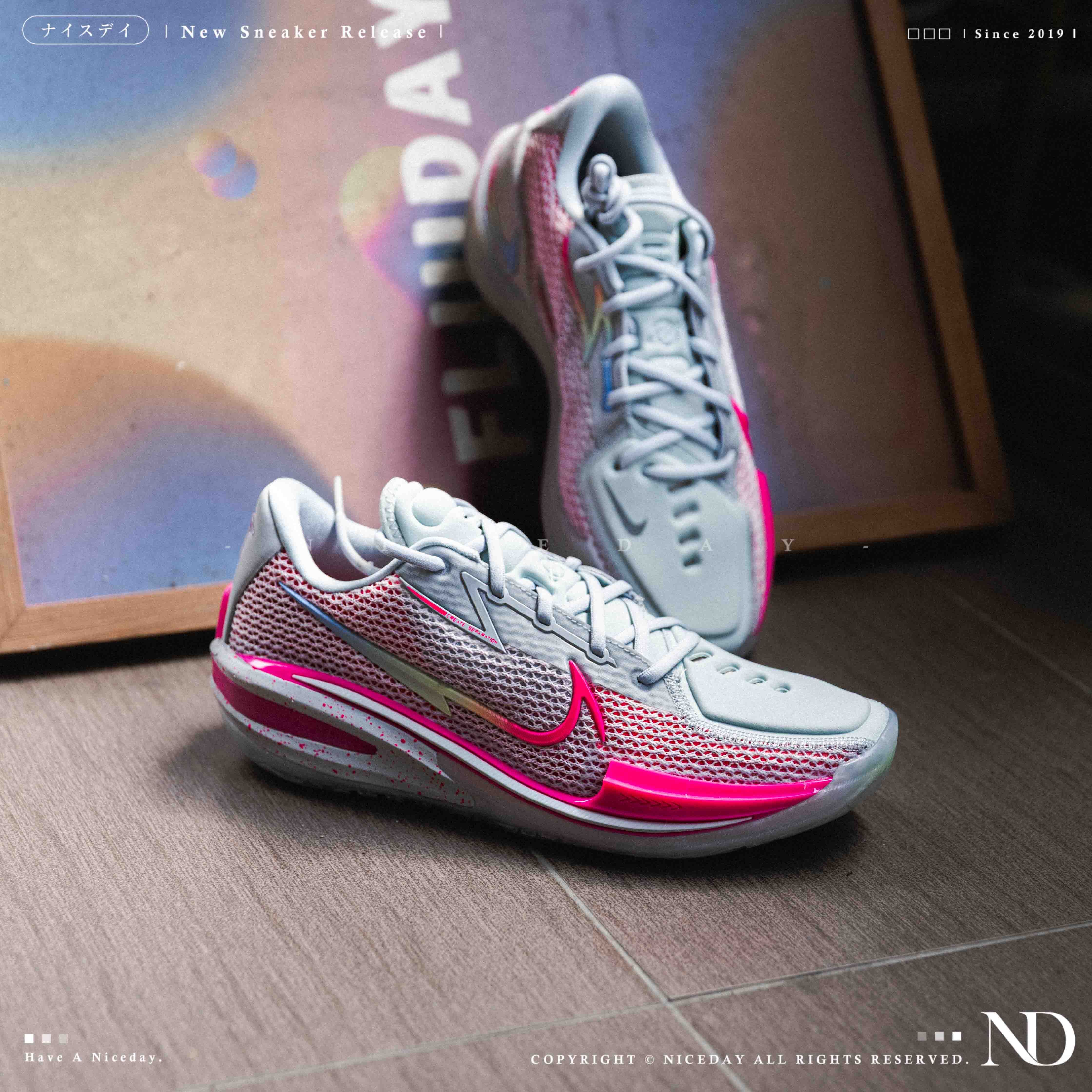 NICEDAY 代購 Nike Air Zoom GT Cut Pink Flash 乳癌 粉色 灰色 粉灰 CZ0175-008