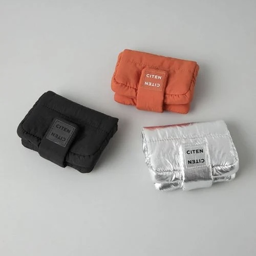 CITEN 迷你收納包 帶鏡子 羽絨 透明LOGO 隨身小包 日本代購