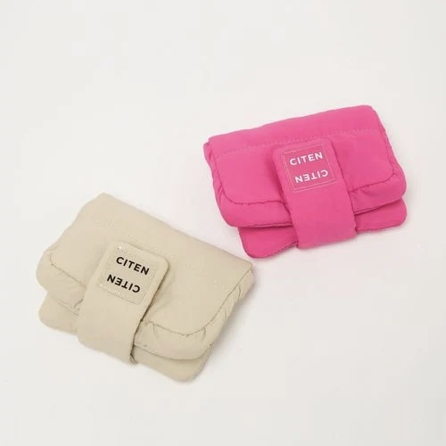 CITEN 迷你收納包 帶鏡子 羽絨 透明LOGO 隨身小包 日本代購