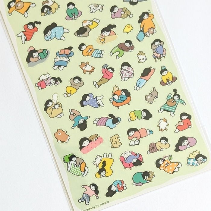 慵懶日常｜透明貼紙｜MIND WAVE / JAPAN