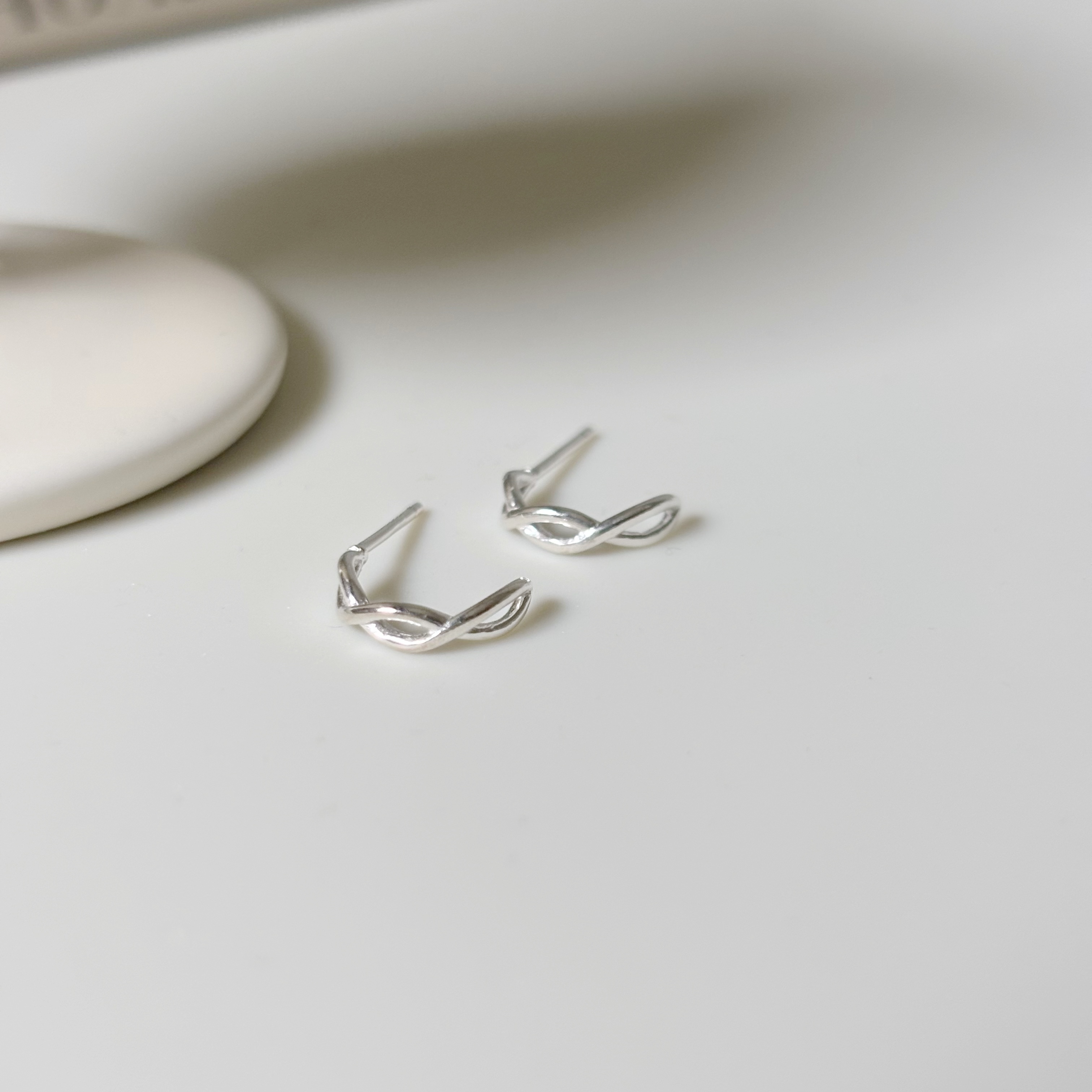 交織半圈式耳環