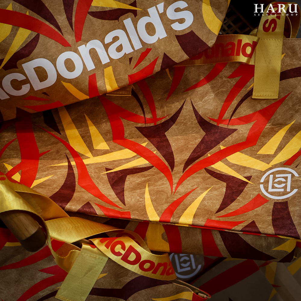 聯名款 麥當勞 McDonald's x CLOT 麥辣鱗魂荊棘黃紅 托特包 購物袋