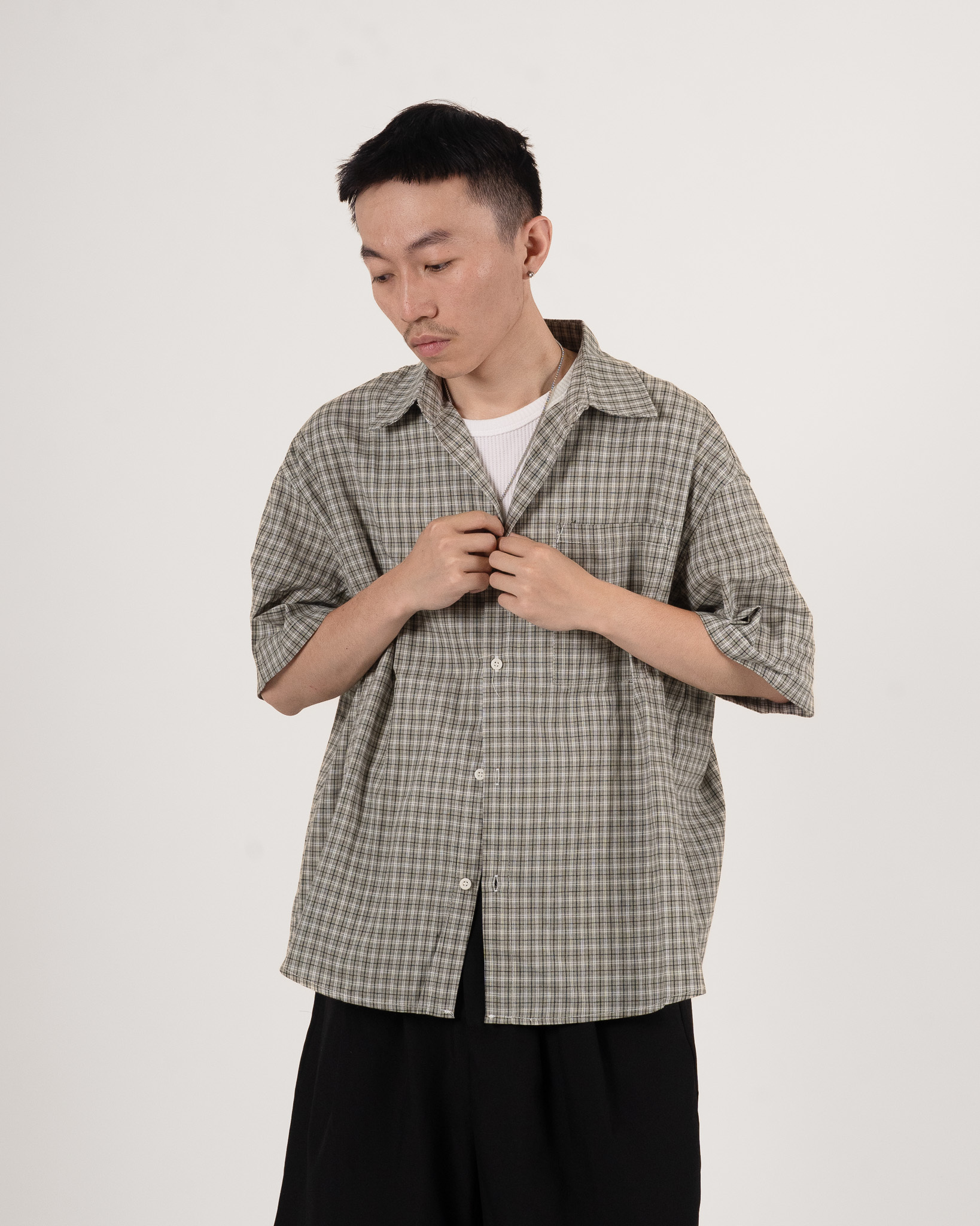 OurPick CleanFit Plaid Shirt 日系格紋短袖襯衫 2色