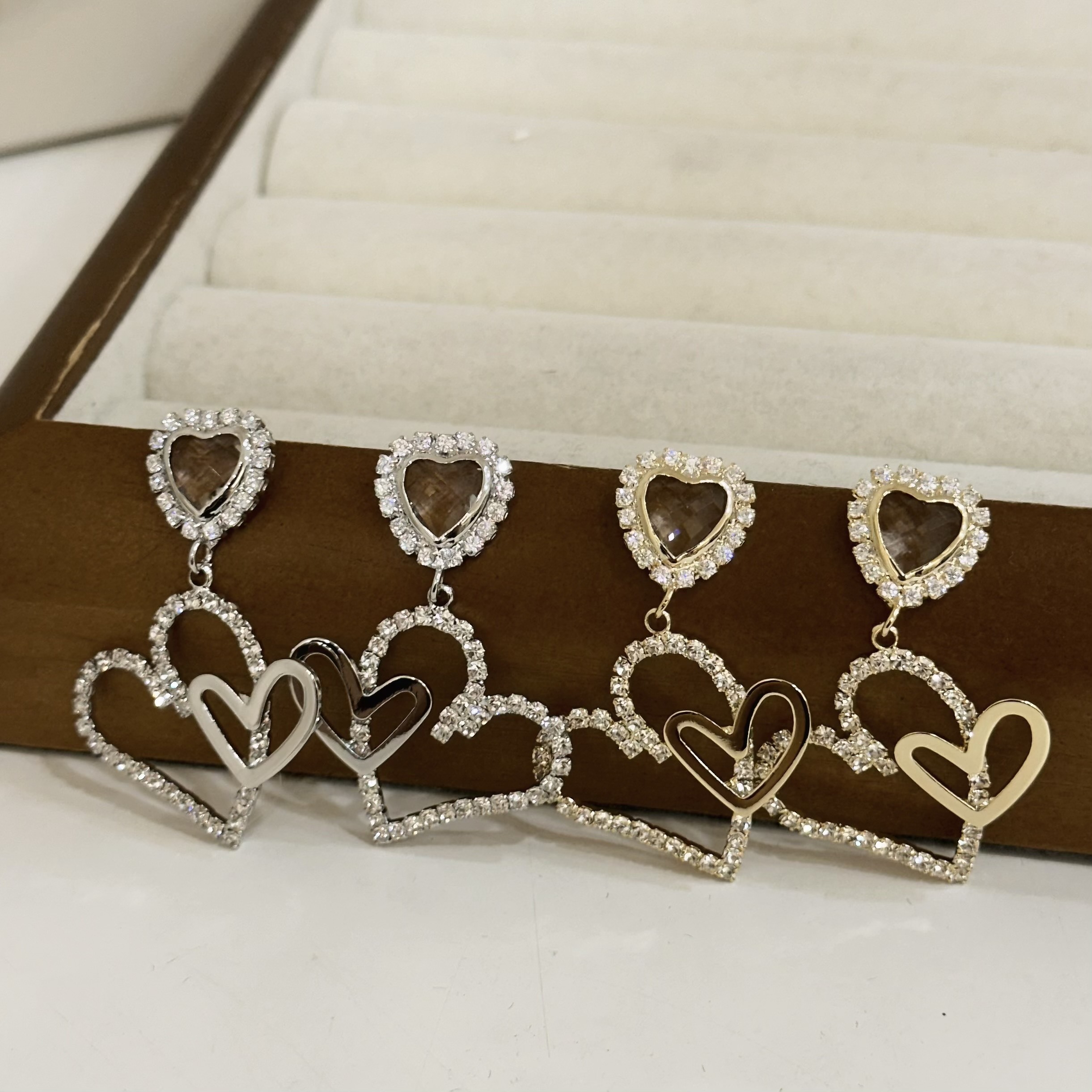 A07排鑽雙愛心垂吊