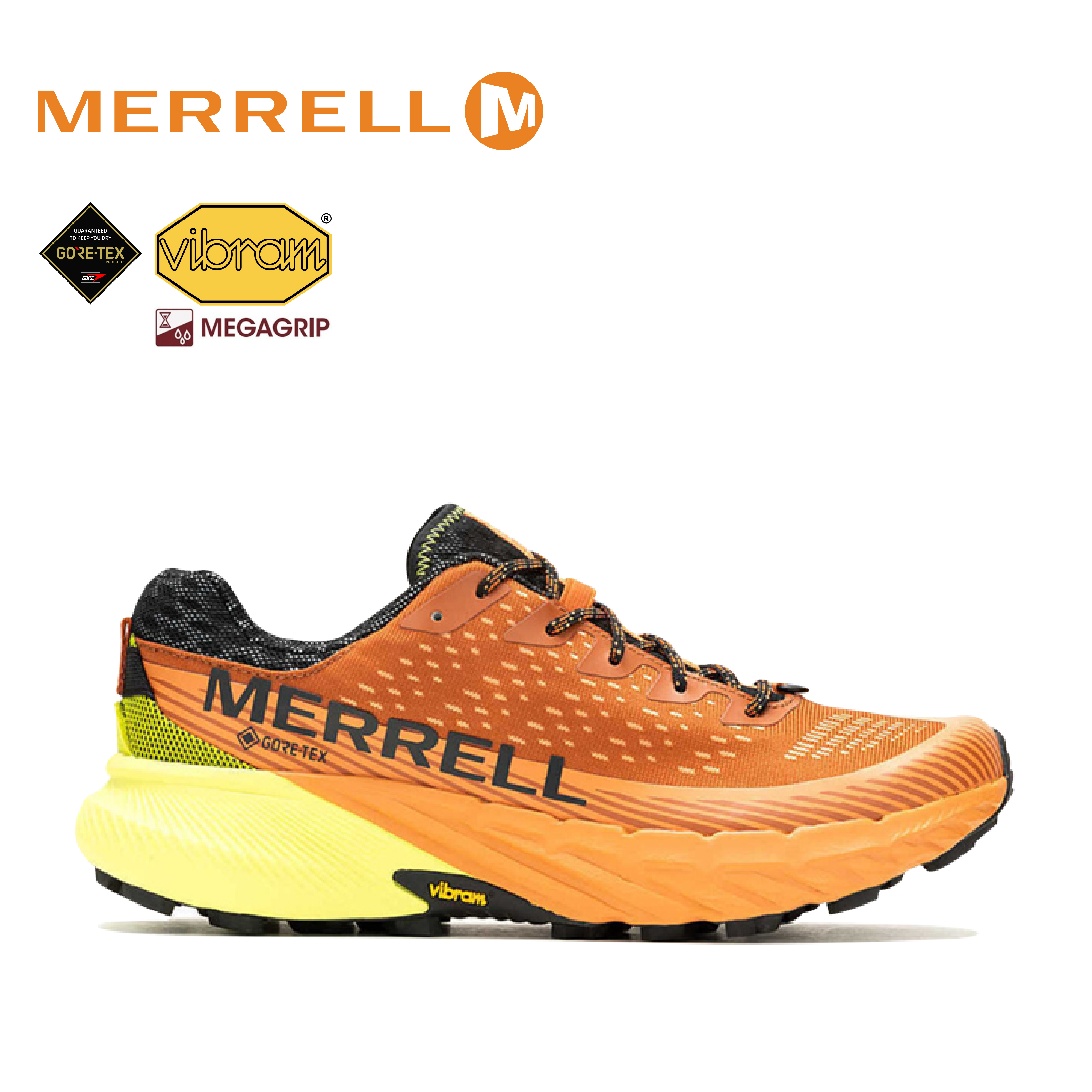 Merrell 美國 AGILITY PEAK 5 GTX 防水輕量越野鞋 男款 活力橘 登山/越野 33ML068101