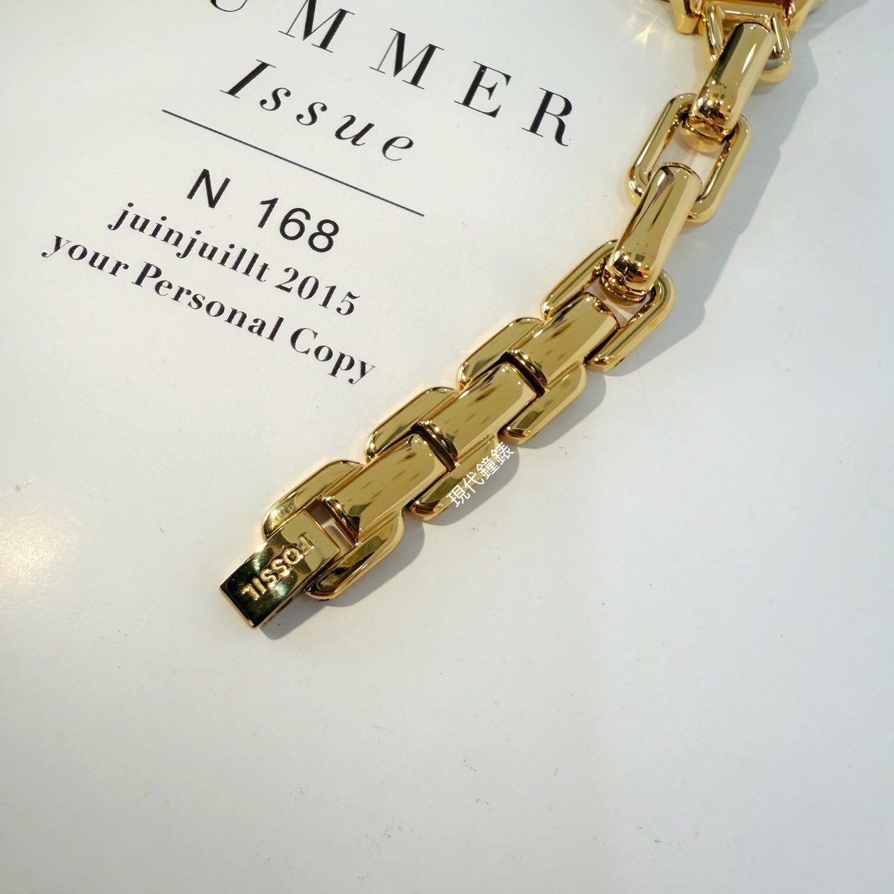 【FOSSIL】Colleen 耀金璀璨鏈刻女錶BQ5008 25mm 現代鐘錶