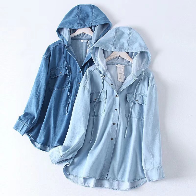 連帽牛仔外套上衣 兩色