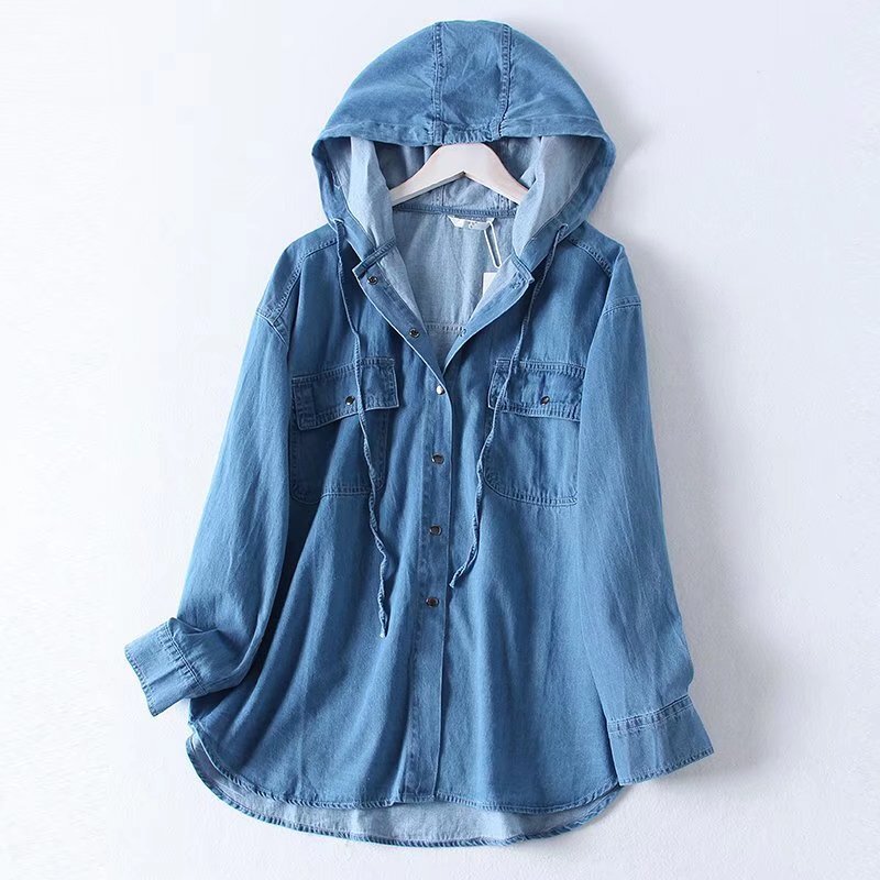 連帽牛仔外套上衣 兩色