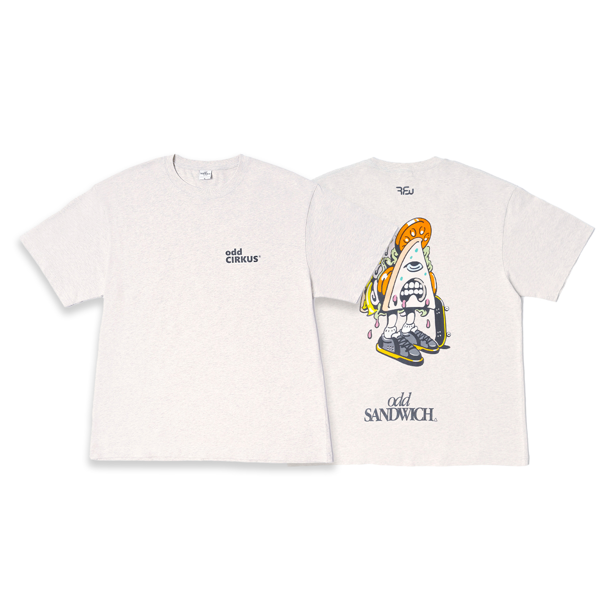 odd CIRKUS × RFW odd SANDWICH TSHIRT 圖像短Tee / 雪花白
