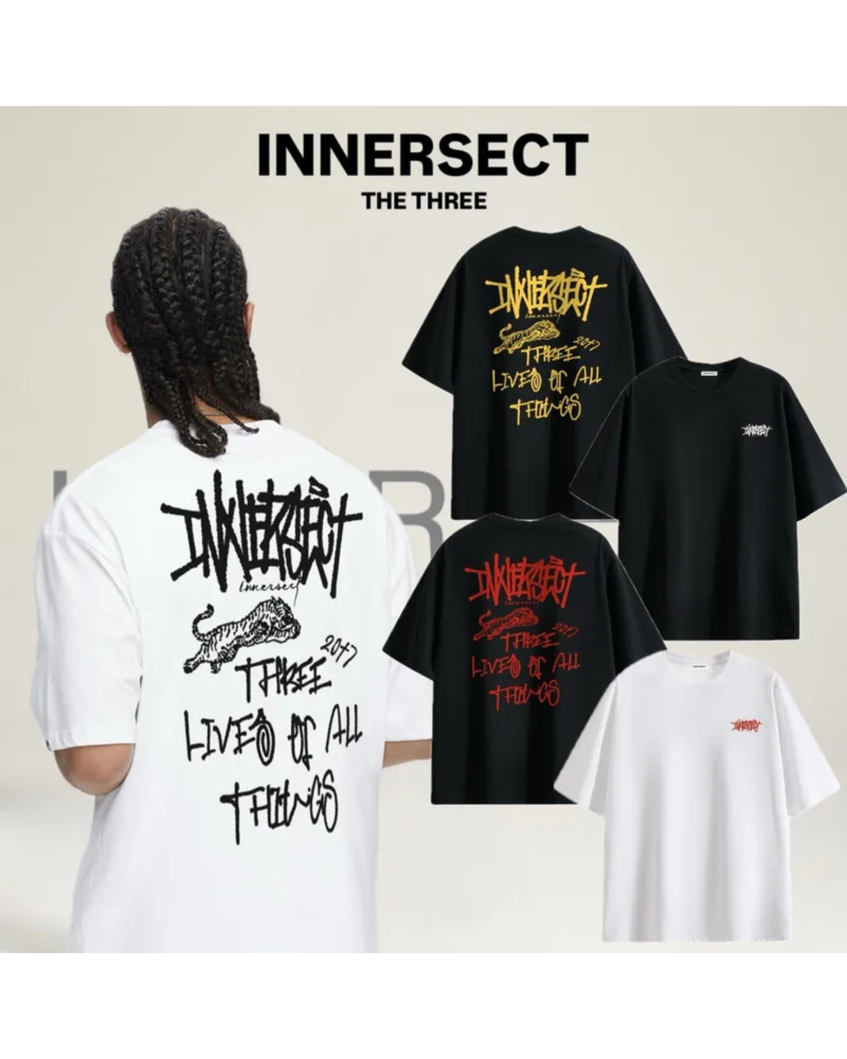 陳冠希 Clot INNERSECT 三生萬物 復古塗鴉老虎 sorona涼感速乾短袖上衣 男女同款 短T 大尺碼 短TEE INA25SSTTEZ031D
