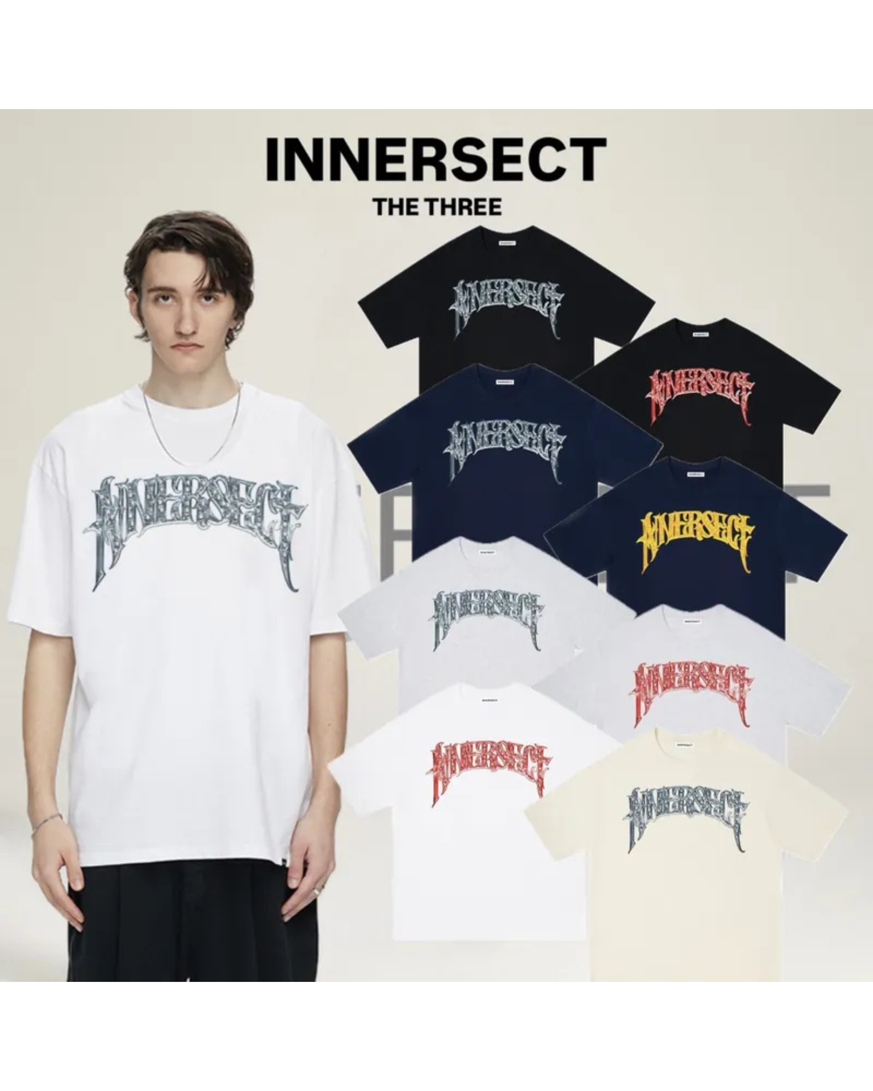 陳冠希 Clot INNERSECT 三生萬物 FOG ESSENTIAL 水鑽感印刷歌德logo 短袖上衣 男女同款 短T 短TEE INA25SSTTEZ144